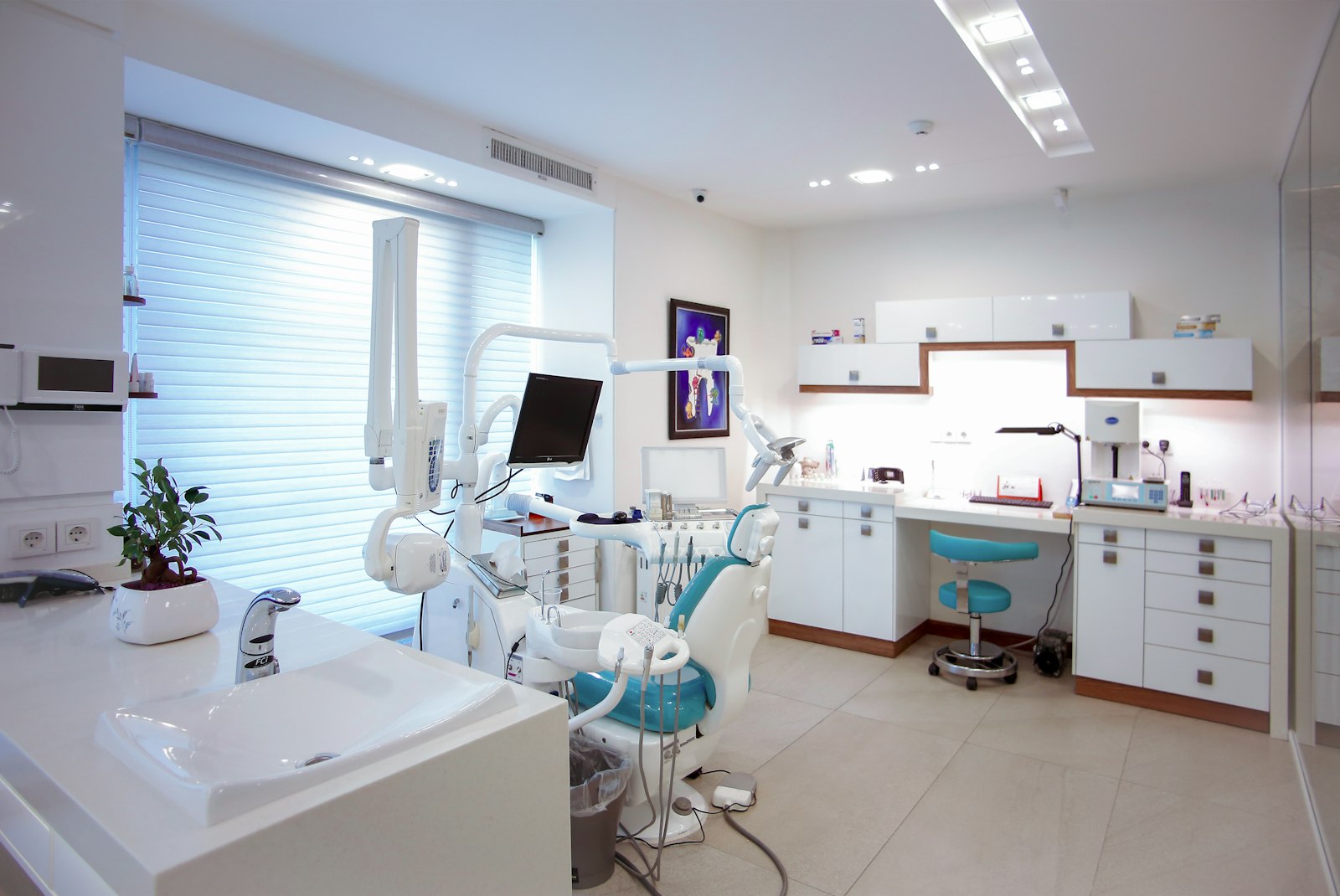 Modern treatment room at BrightSmile Dental Studio